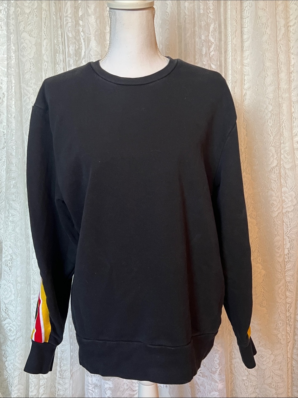 TOPMAN Black Pullover Sweatshirt